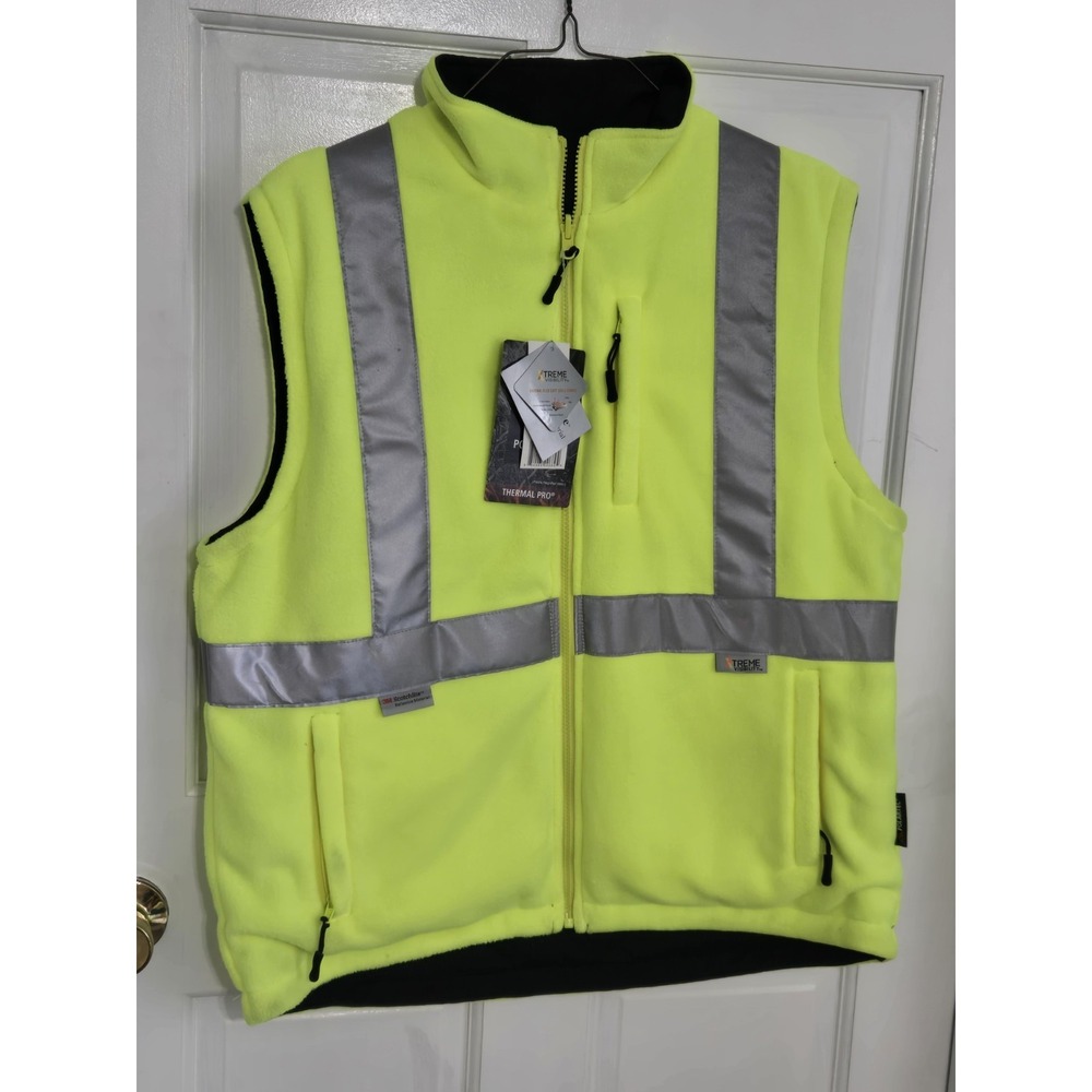Polartec Vest thermal soft shell NWT‎ sz Large hi visibilty